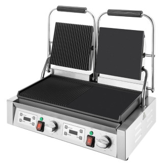 Buffalo Dubbele Contactgrill Platte & Geribbelde Platen