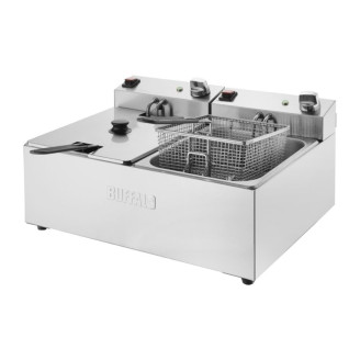 Buffalo Twee Mands Friteuse 2 X 5Ltr - Opzetmodel