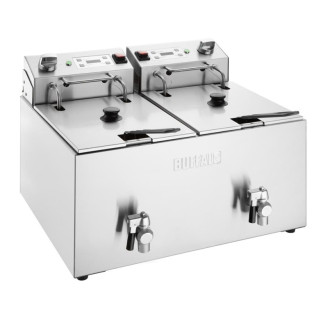 Buffalo 600-serie elektrische friteuse met dubbele tank, 2 x 8 liter