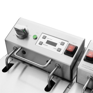 Buffalo 600-serie elektrische friteuse met dubbele tank, 2 x 8 liter