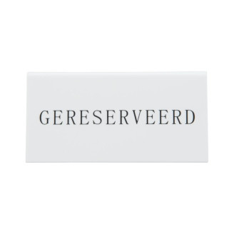 Securit Reservering Bordje Nederlands - Gereserveerd (5 stuks)