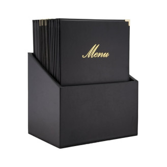Securit Classic lederstijl 20 sets 4x A4 menukaarten