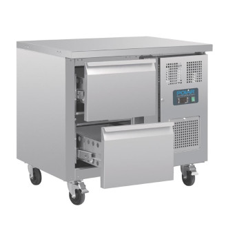 Polar RVS koelwerkbank - DA546 - 2 lades