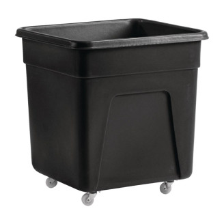 Geen Merk Zwarte polyethyleen trolley groot