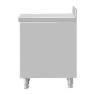Vogue St/St Werkstation Met 4 Laden En Opstaande Rand Van 100 mm -900(H)X700(B)X500(D)Mm