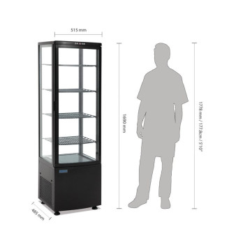 Polar display koelvitrine Zwart - 235 liter - DP289