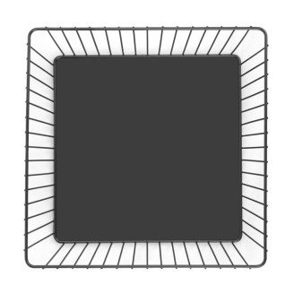 Olympia Wire Voedseldisplay Dienblad Vierkant Zwart - 280x280x100mm