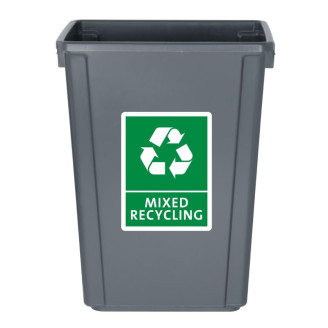 Jantex Smalle Afvalbak Grijs - 60L