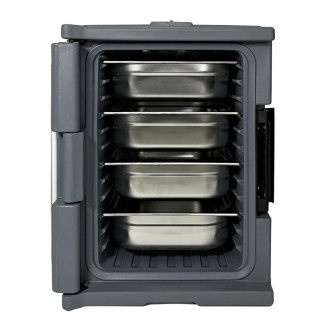 Vogue Thermo-Box 600 Voorlader Box Zwart - 465X610x630mm