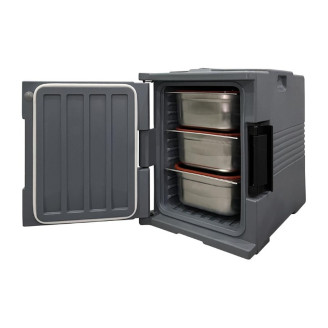 Vogue Thermo-Box 600 Voorlader Box Zwart - 465X610x630mm