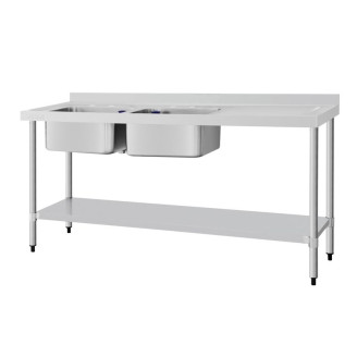 Vogue spoeltafel dubbele spoelbak