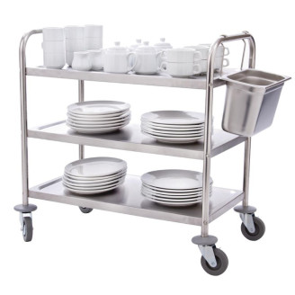 Vogue serveerwagen 3 bladen groot - 535x860x930 mm