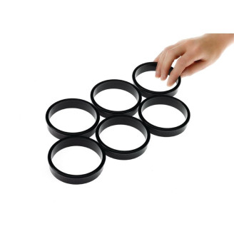 Matfer Bourgeat Exoglass taartringen 80(&Oslash;)mm (6 stuks)