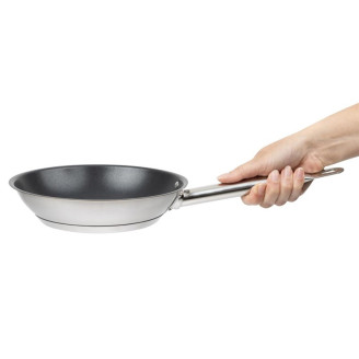 Vogue Platinum Plus anti-aanbak RVS koekenpan 20cm
