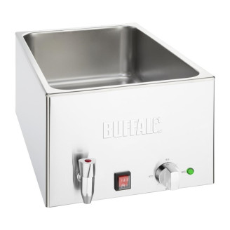 Buffalo Bain Marie 1200W | Wet Heat | Aftapkraan | 1x GN 1/1
