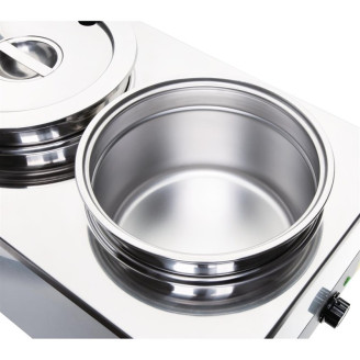 Buffalo Bain Marie 1200W | Wet heat | 2x 5,2L bakken