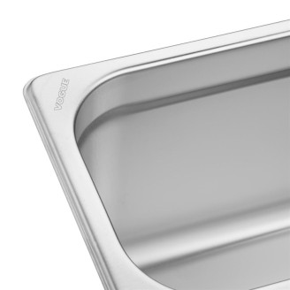Vogue Roestvrijstalen Gastronorm 2/4 Bak 150mm