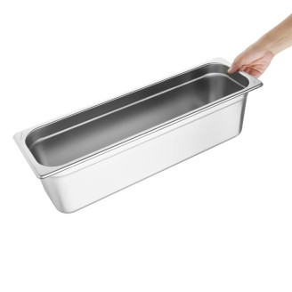Vogue Roestvrijstalen Gastronorm 2/4 Bak 150mm