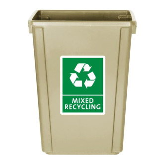 Jantex Smalle Afvalbak Beige - 60L