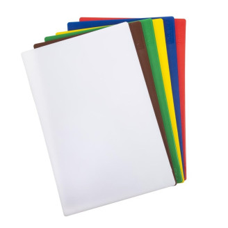 Hygiplas LDPE snijplanken set met rek 450x300x10mm (Set van 6)