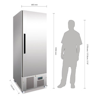 Polar roestvrijstalen vriezer - 440 liter - G591