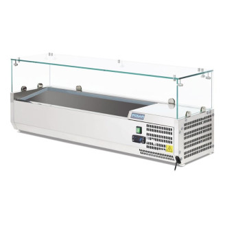 Polar opzetkoelvitrine - glasopbouw, 5 x 1/4 GN - G608