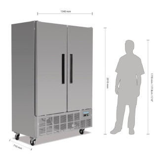 Polar Slimline RVS vrieskast - 960 liter - GD880