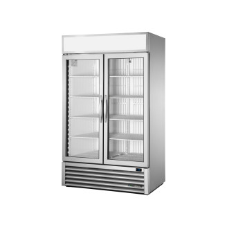 True merchandising vriezer met 2 glazen deuren - 1217L - alu