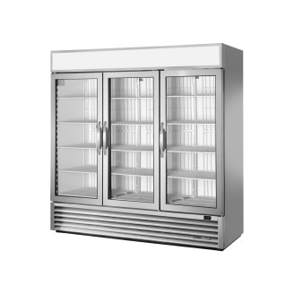True merchandising vrieskast met 3 glazen deuren - 2039L - alu
