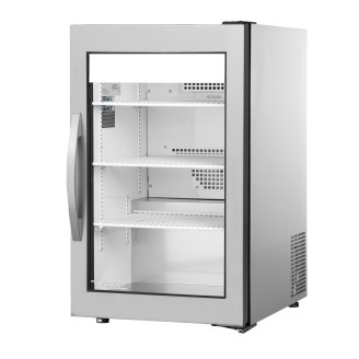 True tafelmodel koelkast met glazen deur - 155L - alu