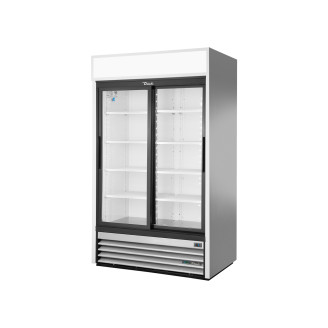 True merchandising koelkast met 2 glazen schuifdeuren - 1160L -  alu