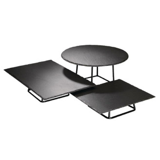 Hoge buffet standaard - zwart