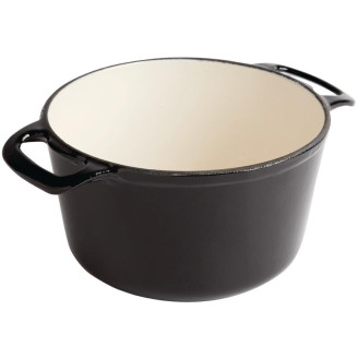 Vogue ronde braadpan zwart, 3,2ltr - 20,5cm