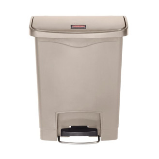 Rubbermaid Slim Jim pedaalemmer met pedaal aan voorzijde 30 liter beige