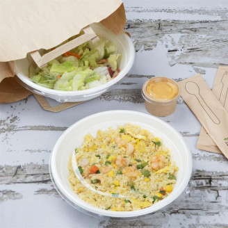 Fiesta Recyclable Bagasse Poke Bowl Basis 24Oz (50 stuks)