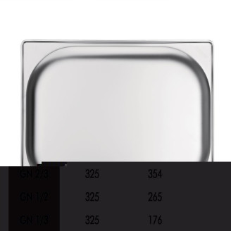 Vogue RVS gastronorm bak 1/2 GN - 100 mm