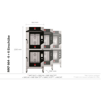 Tecnoeka digitale elektrische combi-oven MKF 664 TS