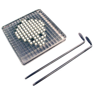 Tellier Mes en pusher 6x6mm Julienne met 2 geleiders voor D463