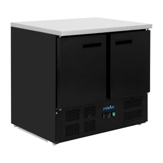 Polar G-Series 2-deurs koelwerkbank zwart - 257 liter - PG022