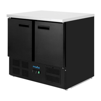 Polar G-Series 2-deurs koelwerkbank zwart - 257 liter - PG022