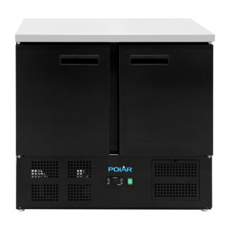 Polar G-Series 2-deurs koelwerkbank zwart - 257 liter - PG022