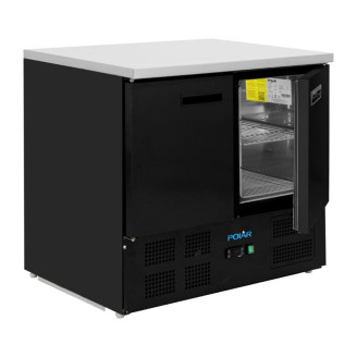 Polar G-Series 2-deurs koelwerkbank zwart - 257 liter - PG022