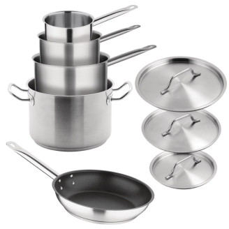 Vogue Cook Like A Pro 5-Delige Roestvrijstalen Inductiepannenset