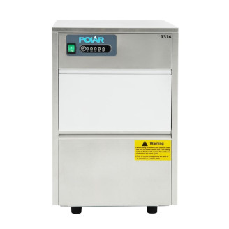 Polar G-serie holle ijsblokjesmachine met bunker 20 kg