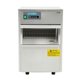 Polar G-serie holle ijsblokjesmachine met bunker 20 kg