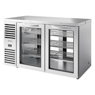 True doorgeef barkoelkast met 2 glazen deuren - 550L - RVS