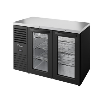 True barkoelkast met 2 glazen deuren - 440L - zwart