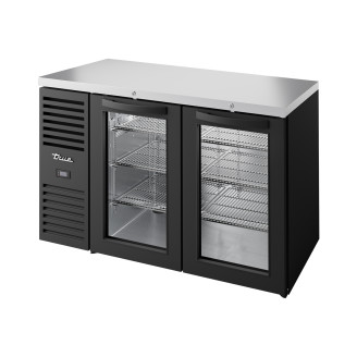 True barkoelkast met 2 glazen deuren - 480L - zwart