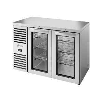 True barkoelkast met 2 glazen deuren - 440L - RVS