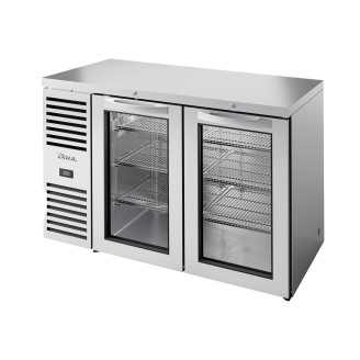 True barkoelkast met 2 glazen deuren - 480L - RVS